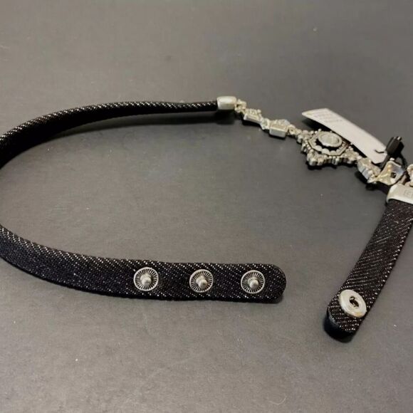 WHITE HOUSE BLACK MARKET ANTIQUED DIAMOND-SHAPE DENIM WRAP BRACELET NWT - Picture 7 of 8